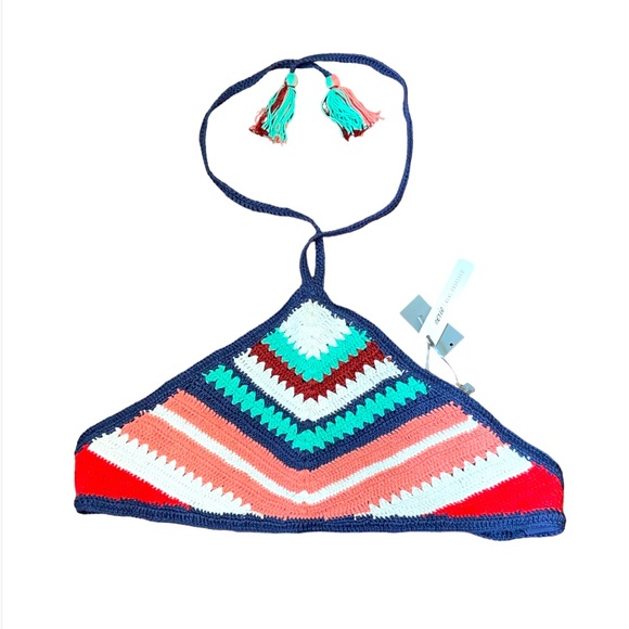 NEW Aerie Crochet Striped Tassel Tie Bikini Set / Free Gift with Purchase - Picture 4 of 9